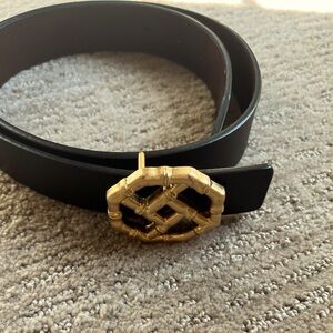 Black Leather and Gold Belt Buckle Kit